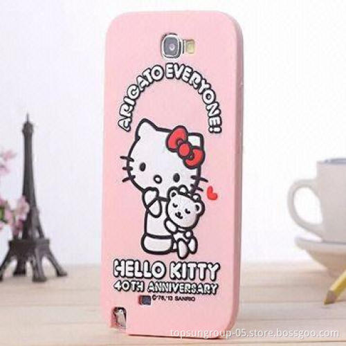 For Samsung Note 3 Hello Kitty Leather Case Cover, TPU Material